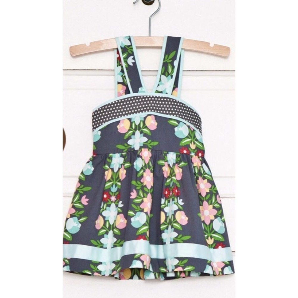 NWT Matilda Jane Hello Lovely Saturday Afternoon grey floral sleeveless top 14